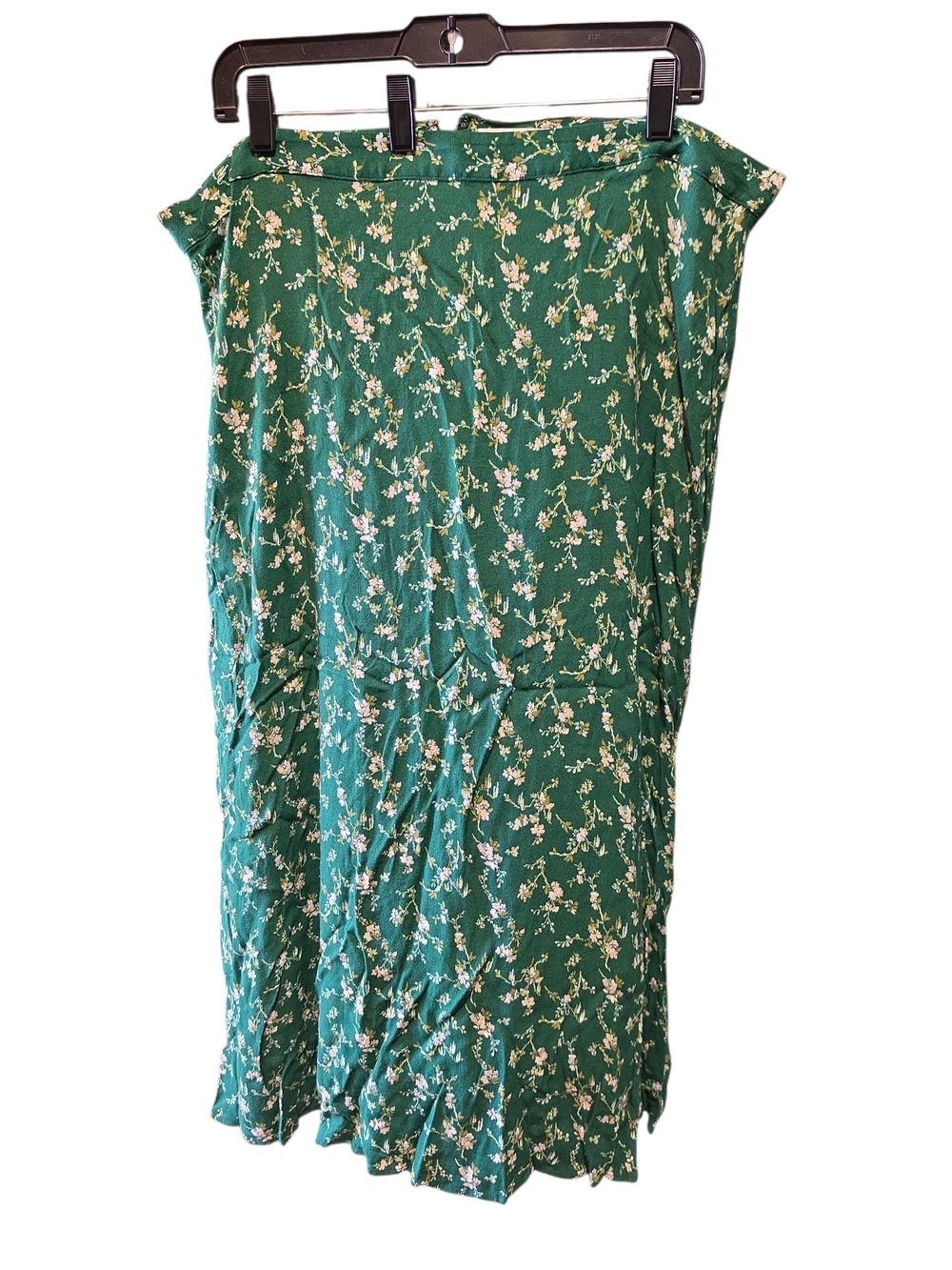 Reformation Green Floral Midi Dress
